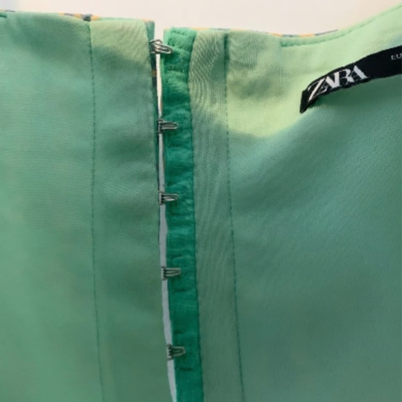 Zara Floral Patterned Corset Tank Top Size Small - Picture 7 of 10